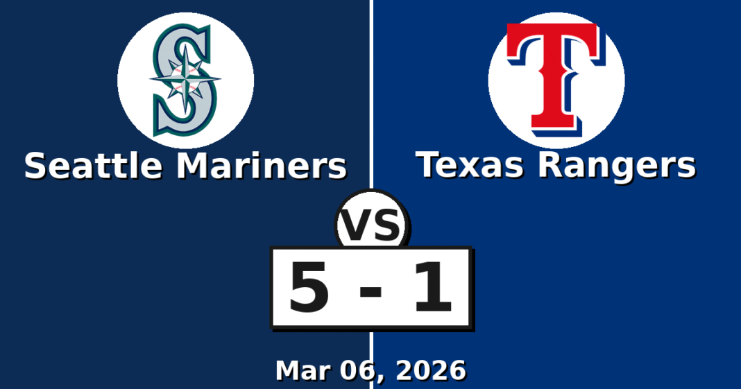 Seattle Mariners vs Texas Rangers Match Player Stats