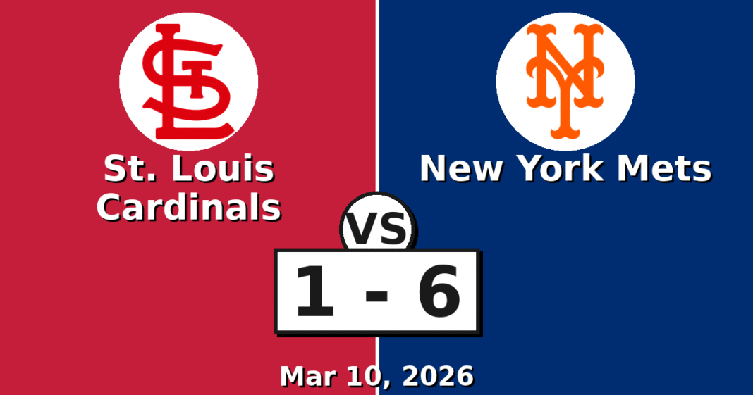 St. Louis Cardinals vs New York Mets Match Player Stats