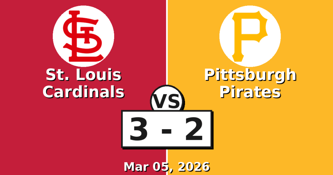 St. Louis Cardinals vs Pittsburgh Pirates Match Player Stats