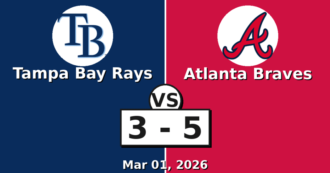 Tampa Bay Rays vs Atlanta Braves Match Player Stats