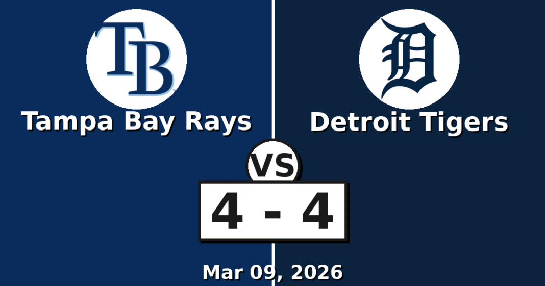 Tampa Bay Rays vs Detroit Tigers Match Player Stats