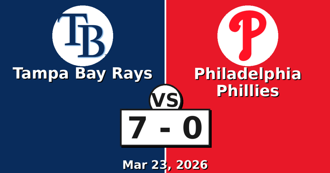 Tampa Bay Rays vs Philadelphia Phillies Match Player Stats