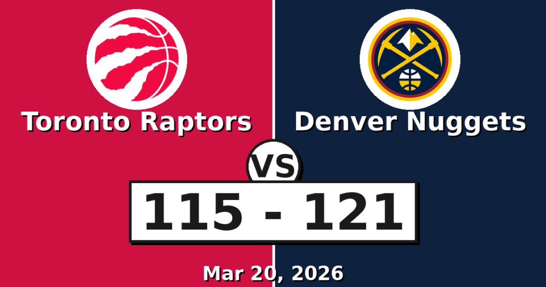 Toronto Raptors vs Denver Nuggets Match Player Stats