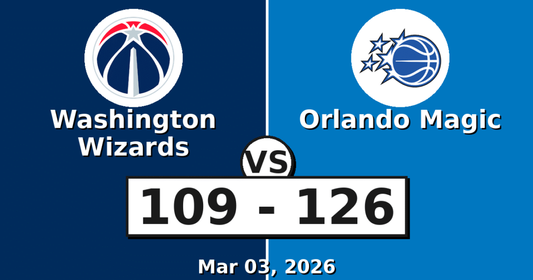Washington Wizards vs Orlando Magic Match Player Stats