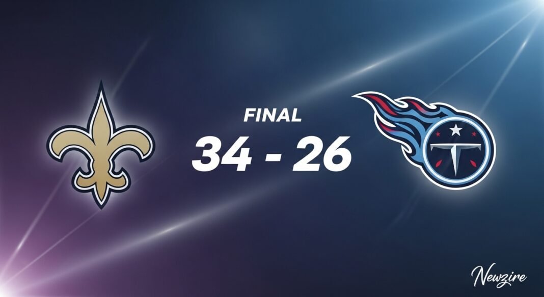 New Orleans Saints vs Tennessee Titans Match Player Stats