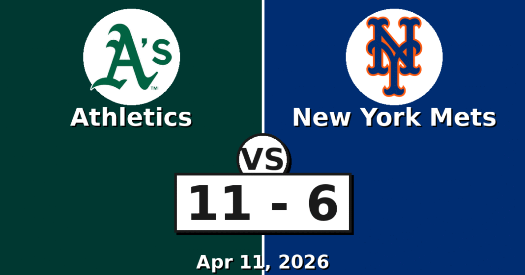 Athletics vs New York Mets Match Player Stats