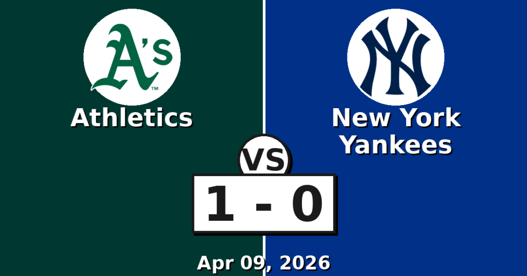 Athletics vs New York Yankees Match Player Stats (Apr 09, 2026)