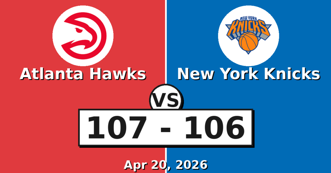 Atlanta Hawks vs New York Knicks Match Player Stats