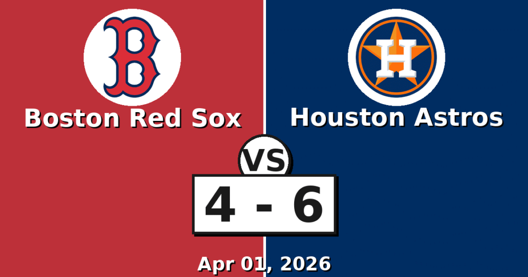 Boston Red Sox vs Houston Astros Match Player Stats