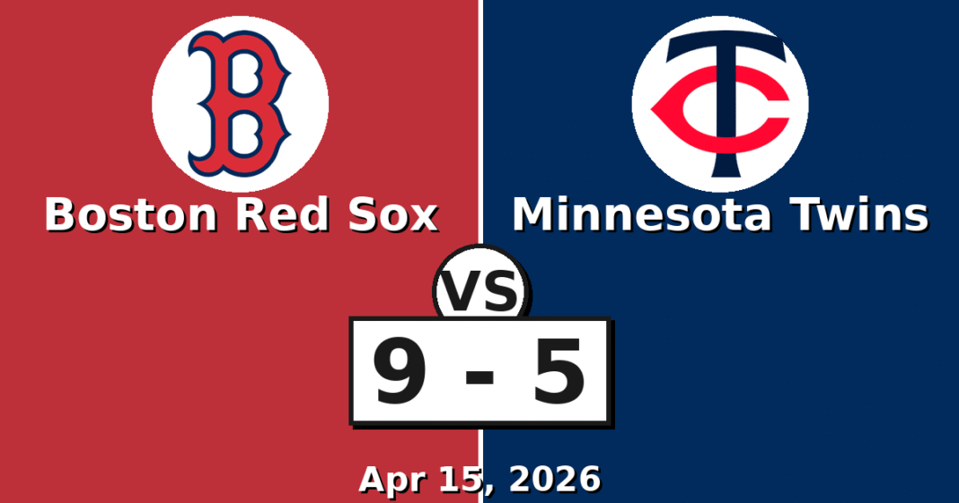 Boston Red Sox vs Minnesota Twins Match Player Stats (Apr 15, 2026)