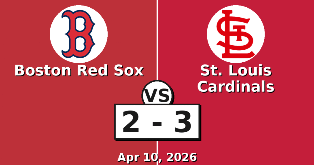 Boston Red Sox vs St. Louis Cardinals Match Player Stats (Apr 10, 2026)