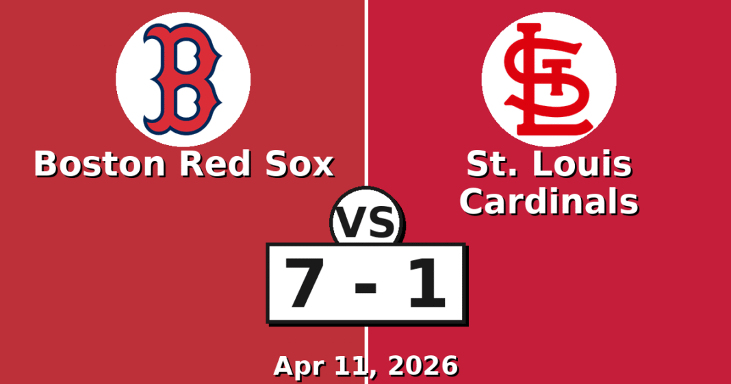 Boston Red Sox vs St. Louis Cardinals Match Player Stats (Apr 11, 2026)
