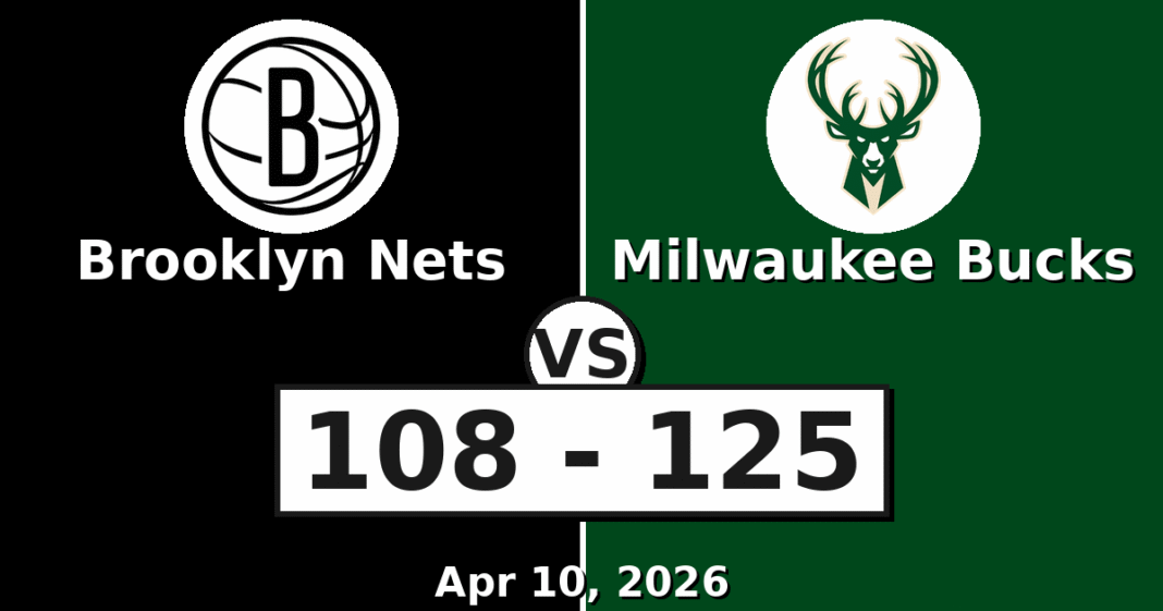 Brooklyn Nets vs Milwaukee Bucks Match Player Stats