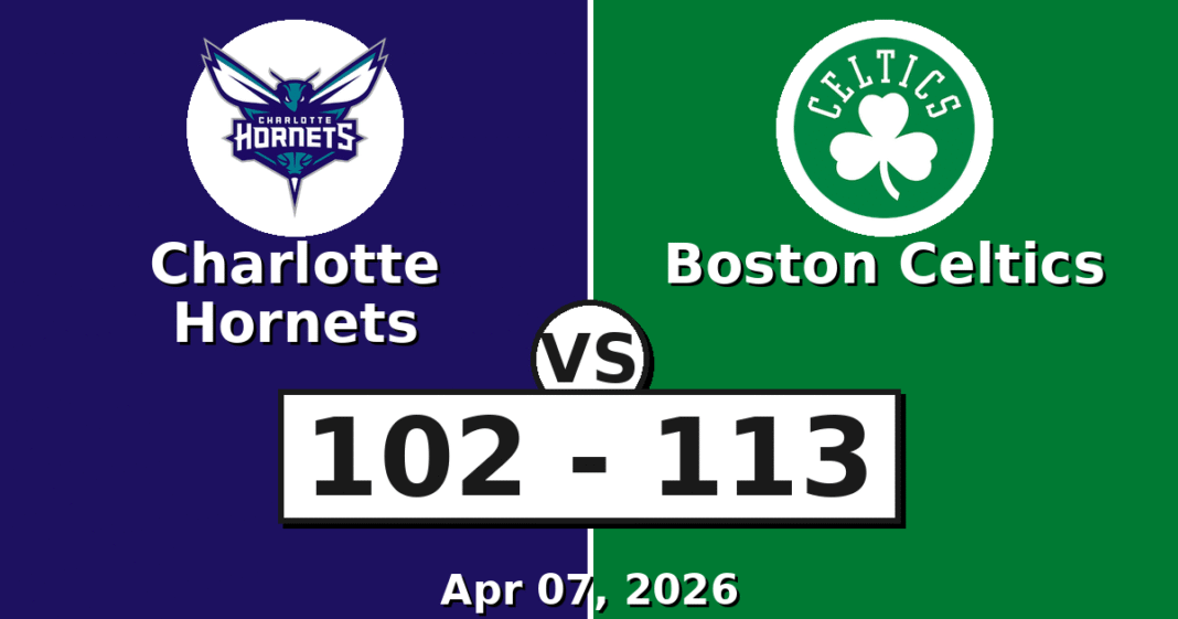 Charlotte Hornets vs Boston Celtics Match Player Stats (Apr 07, 2026)