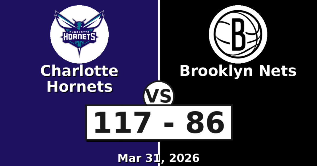 Charlotte Hornets vs Brooklyn Nets Match Player Stats