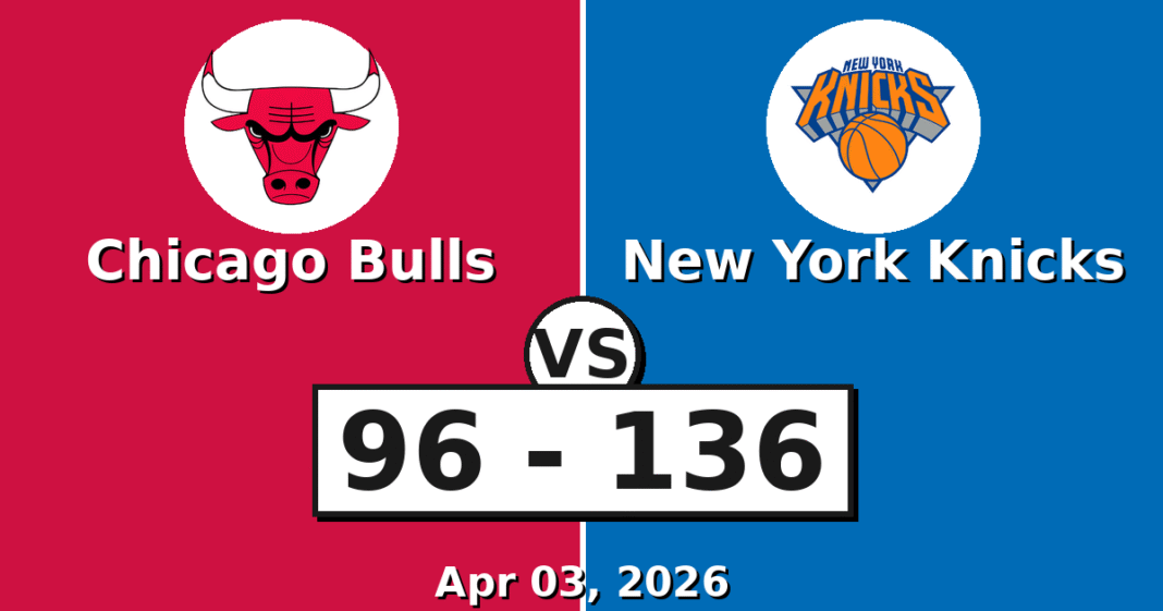 Chicago Bulls vs New York Knicks Match Player Stats