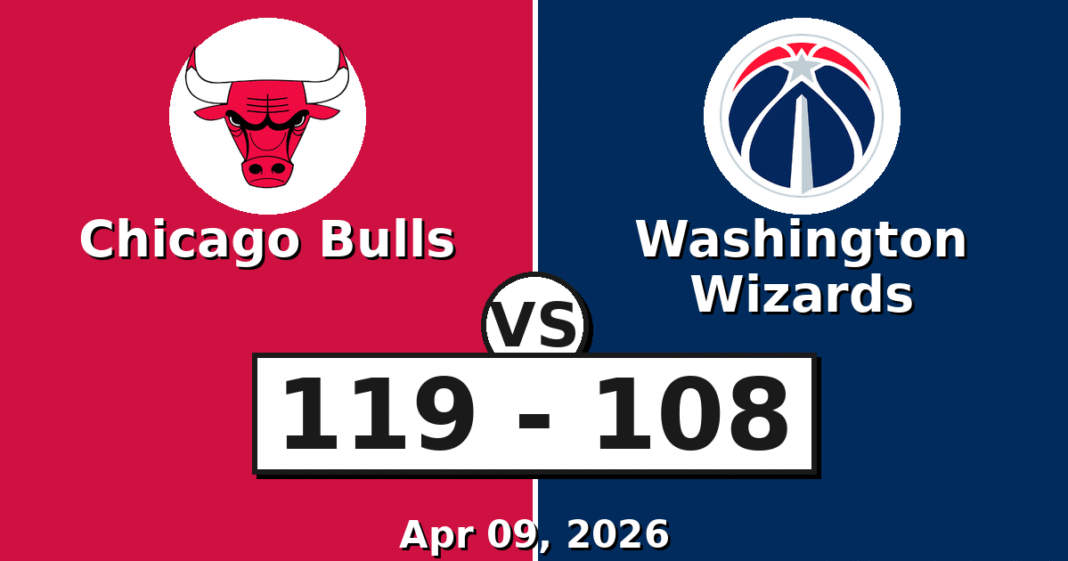 Chicago Bulls vs Washington Wizards Match Player Stats (Apr 09, 2026)