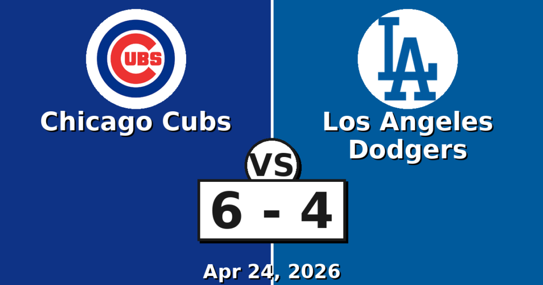 Chicago Cubs vs Los Angeles Dodgers Match Player Stats
