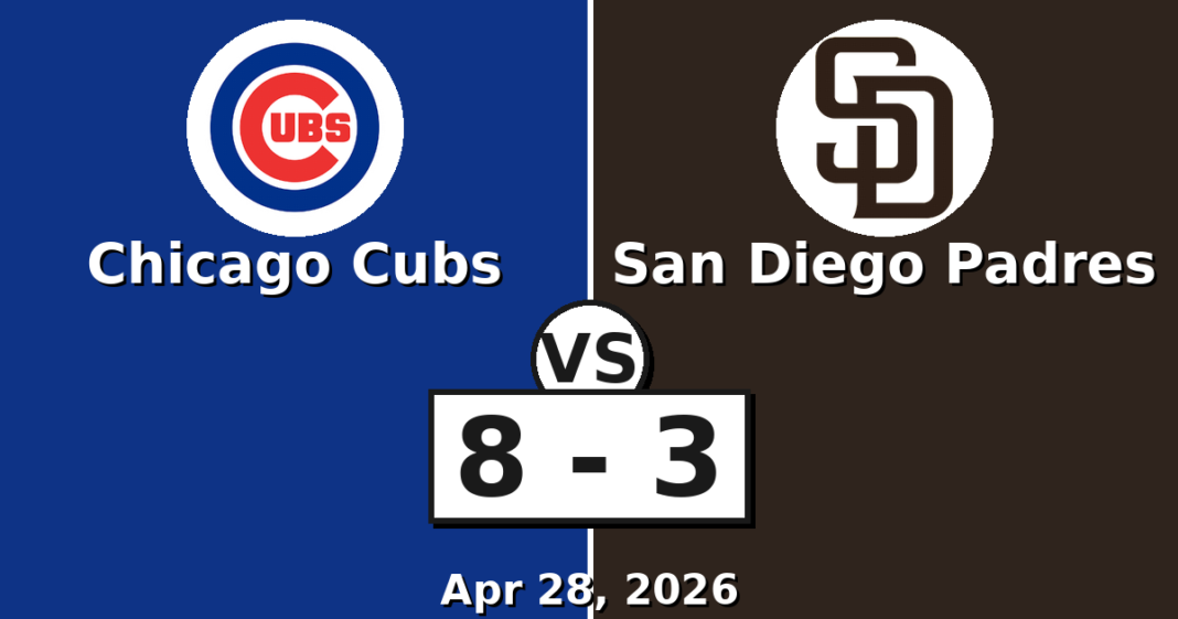 Chicago Cubs vs San Diego Padres Match Player Stats
