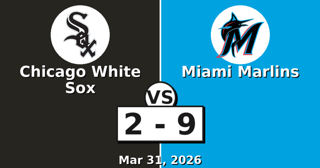 Chicago White Sox vs Miami Marlins Match Player Stats (Mar 31, 2026)