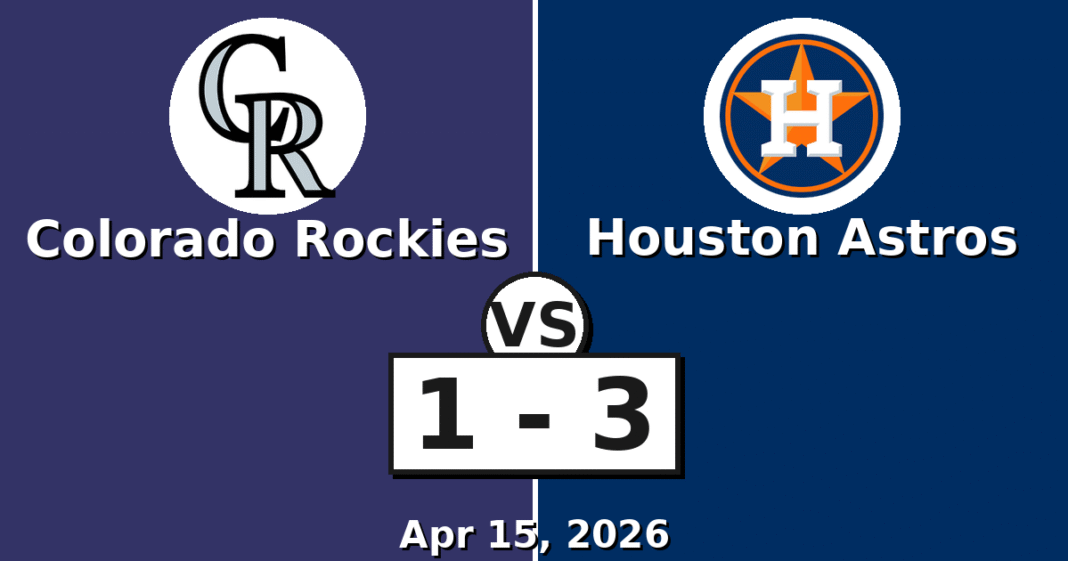 Colorado Rockies vs Houston Astros Match Player Stats