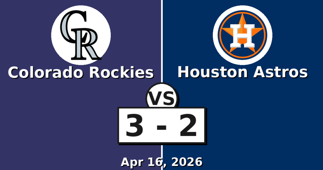 Colorado Rockies vs Houston Astros Match Player Stats