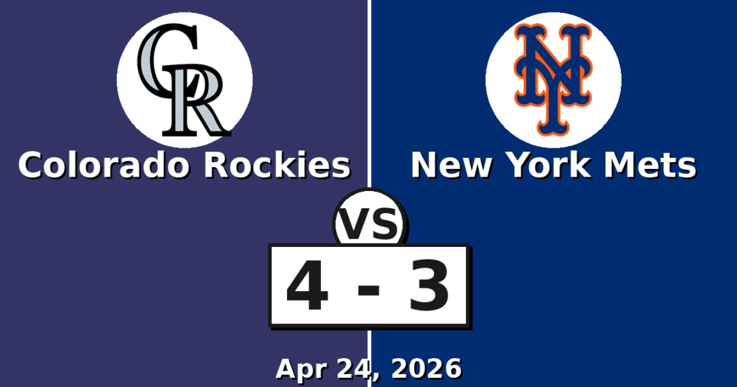 Colorado Rockies vs New York Mets Match Player Stats