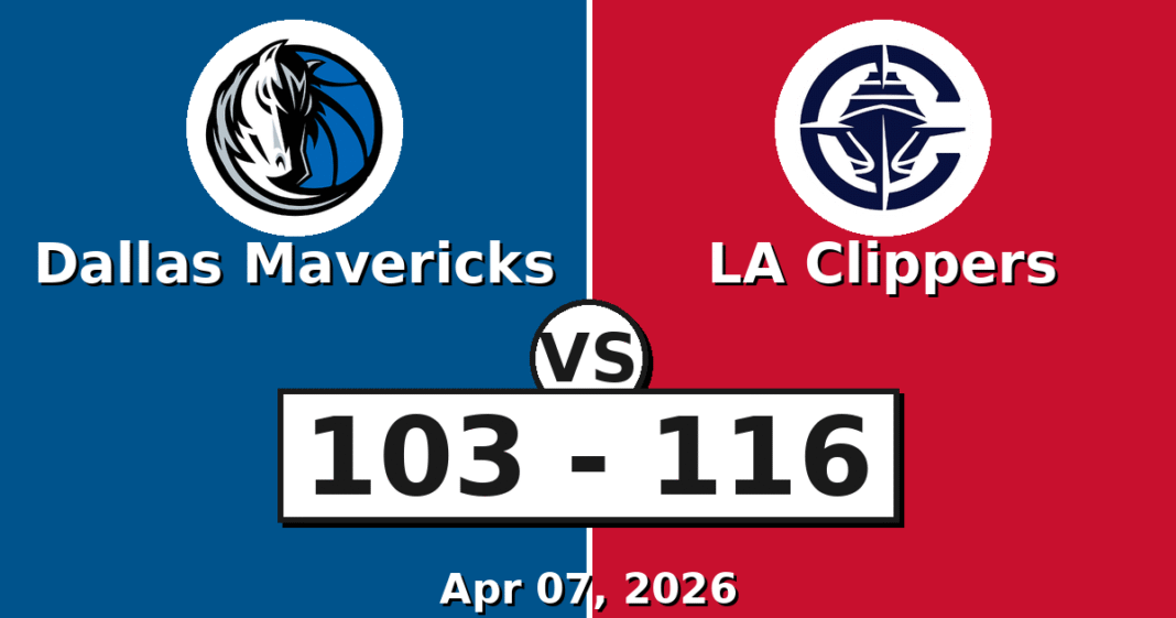 Dallas Mavericks vs LA Clippers Match Player Stats