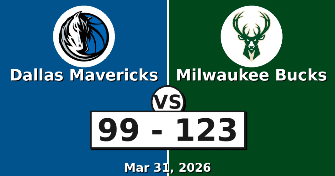 Dallas Mavericks vs Milwaukee Bucks Match Player Stats