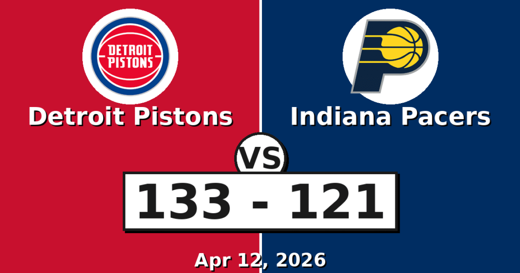 Detroit Pistons vs Indiana Pacers Match Player Stats (Apr 12, 2026)