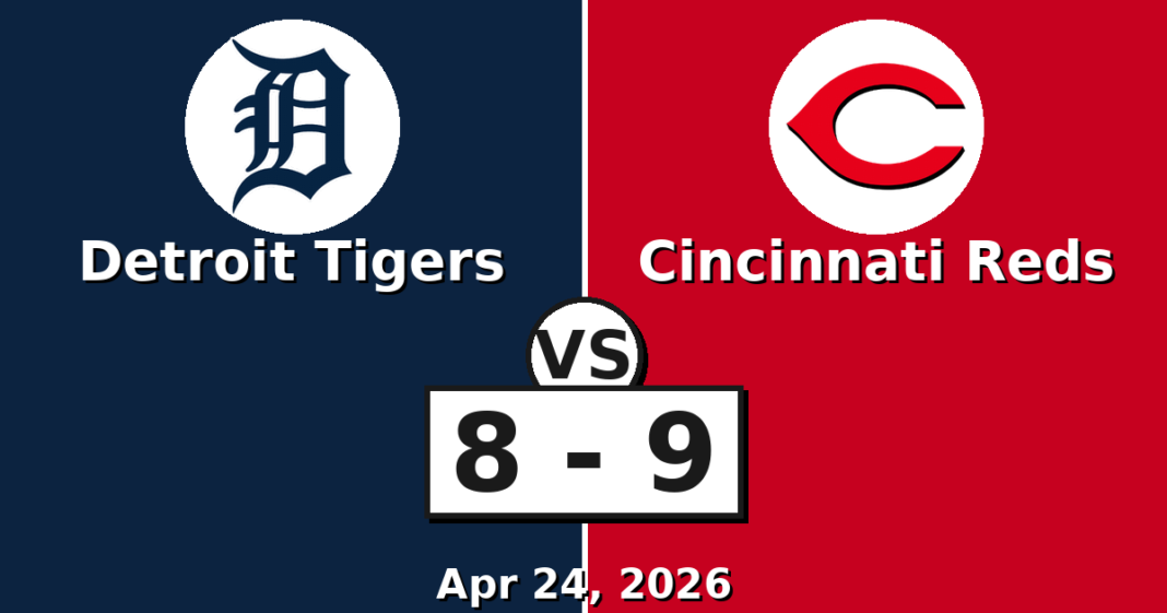 Detroit Tigers vs Cincinnati Reds Match Player Stats