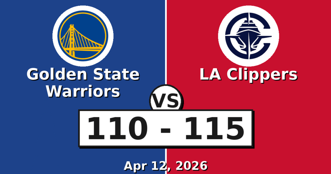 Golden State Warriors vs LA Clippers Match Player Stats