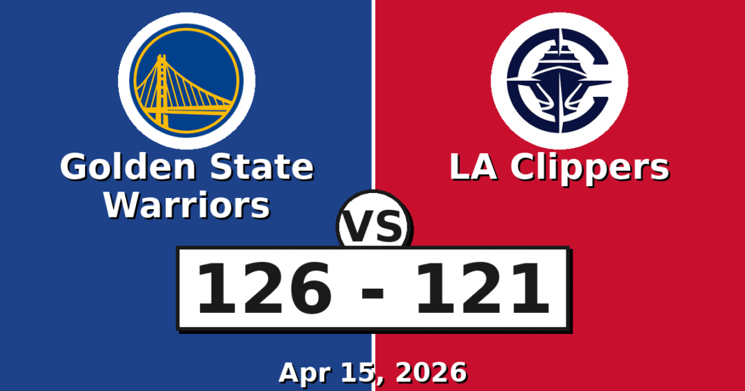 Golden State Warriors vs LA Clippers Match Player Stats (Apr 15, 2026)