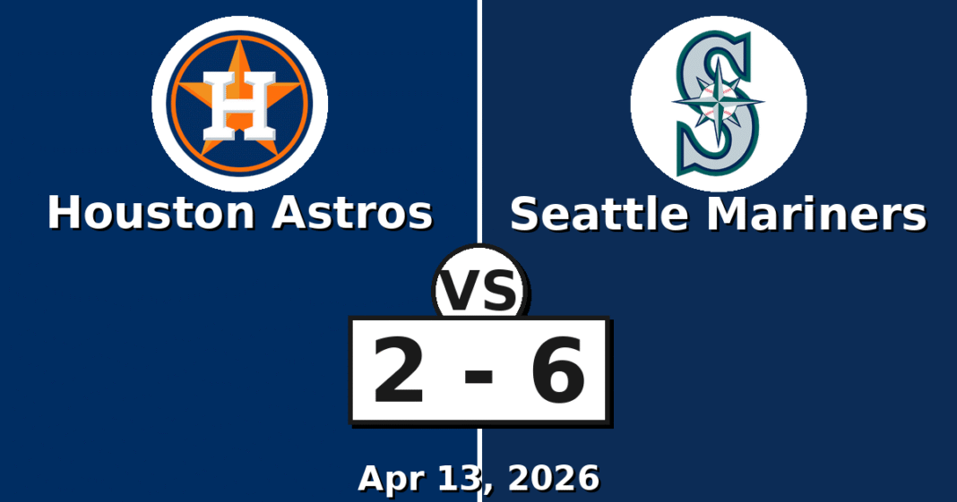 Houston Astros vs Seattle Mariners Match Player Stats
