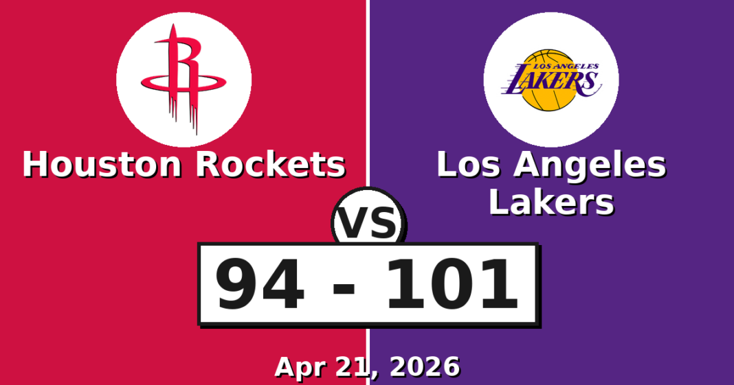 Houston Rockets vs Los Angeles Lakers Match Player Stats