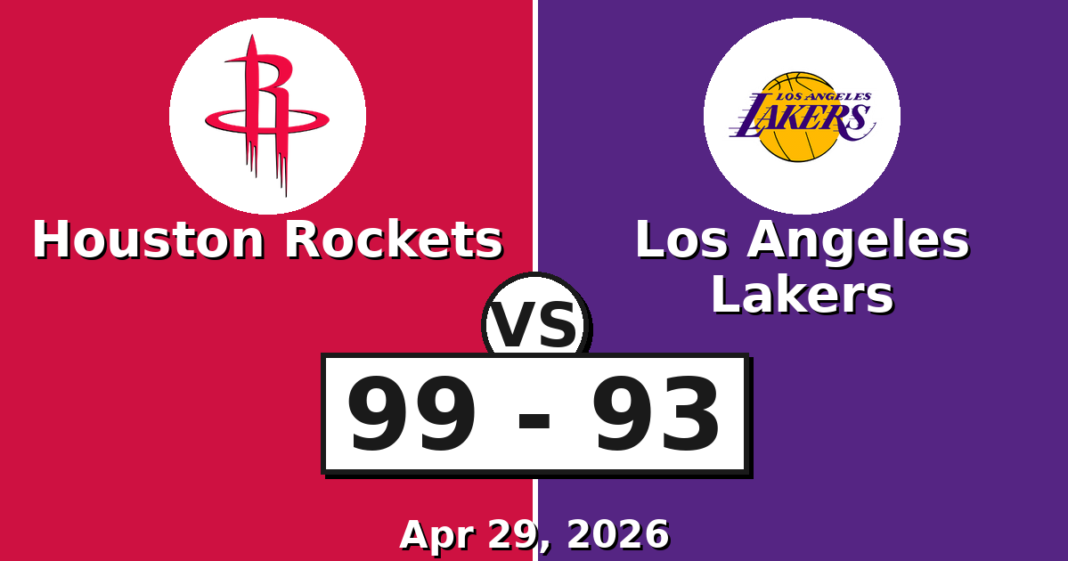 Houston Rockets vs Los Angeles Lakers Match Player Stats