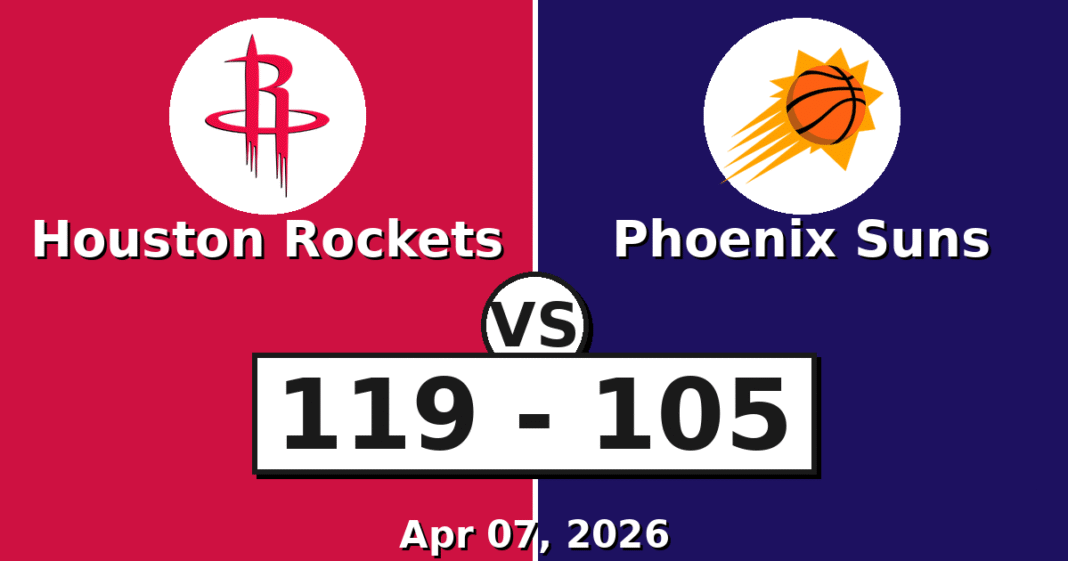 Houston Rockets vs Phoenix Suns Match Player Stats