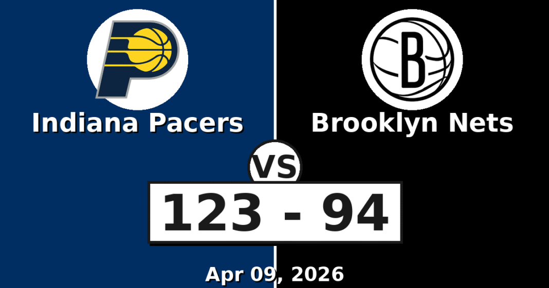 Indiana Pacers vs Brooklyn Nets Match Player Stats (Apr 09, 2026)