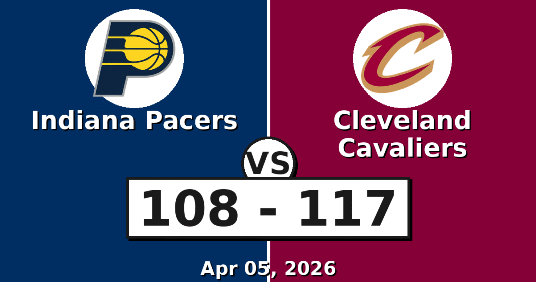 Indiana Pacers vs Cleveland Cavaliers Match Player Stats (Apr 05, 2026)