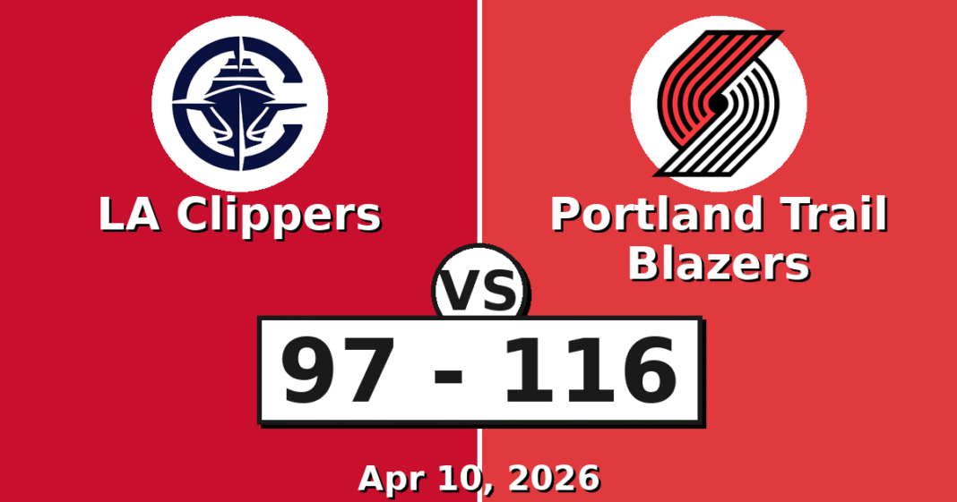 LA Clippers vs Portland Trail Blazers Match Player Stats