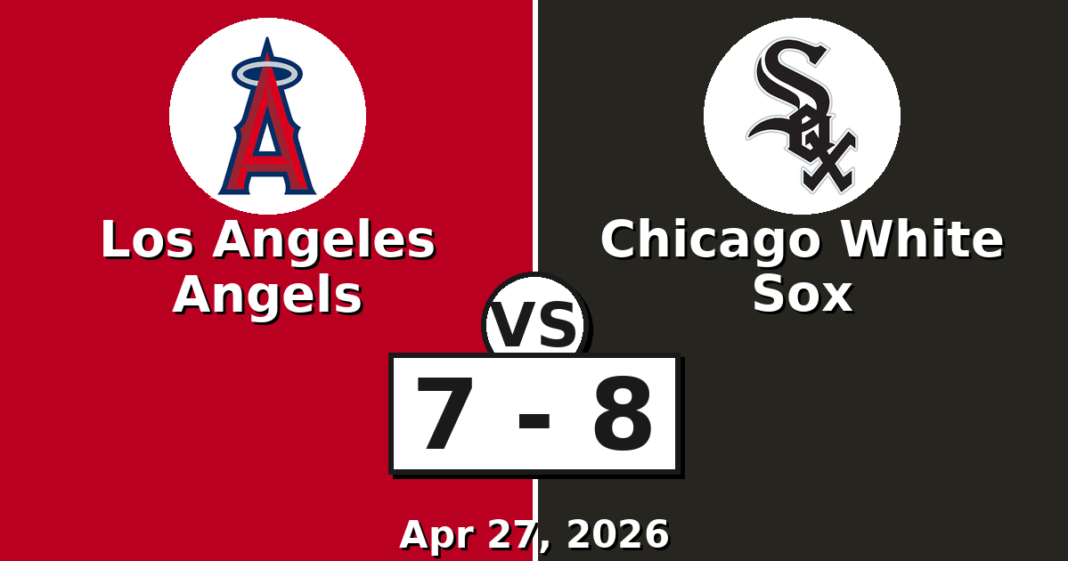 Los Angeles Angels vs Chicago White Sox Match Player Stats