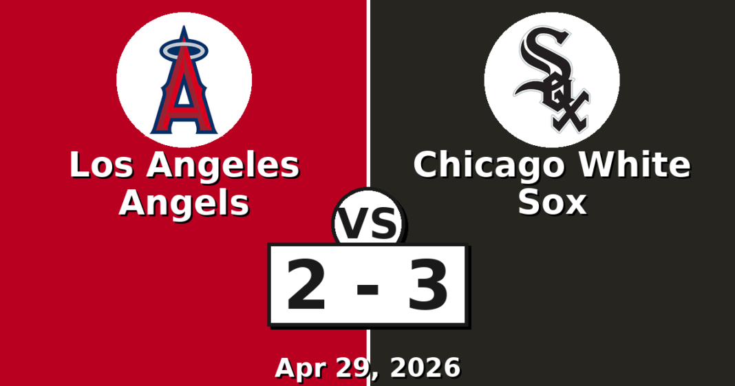 Los Angeles Angels vs Chicago White Sox Match Player Stats