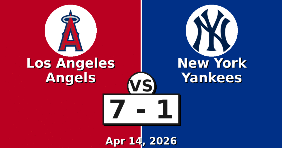 Los Angeles Angels vs New York Yankees Match Player Stats (Apr 14, 2026)