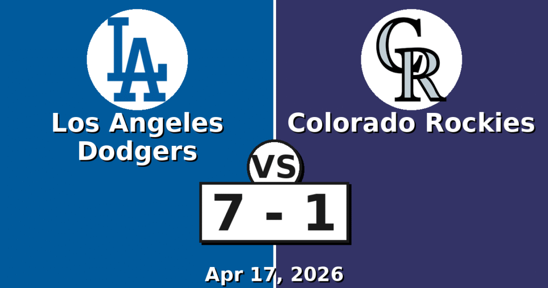 Los Angeles Dodgers vs Colorado Rockies Match Player Stats