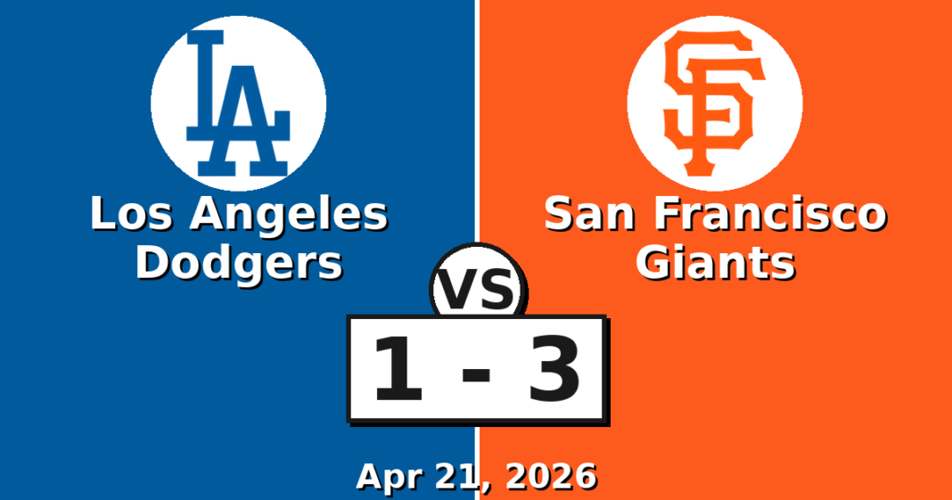 Los Angeles Dodgers vs San Francisco Giants Match Player Stats