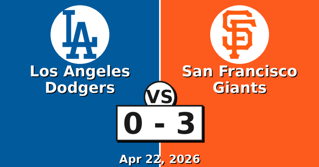 Los Angeles Dodgers vs San Francisco Giants Match Player Stats