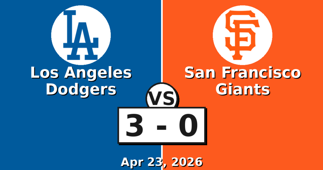 Los Angeles Dodgers vs San Francisco Giants Match Player Stats