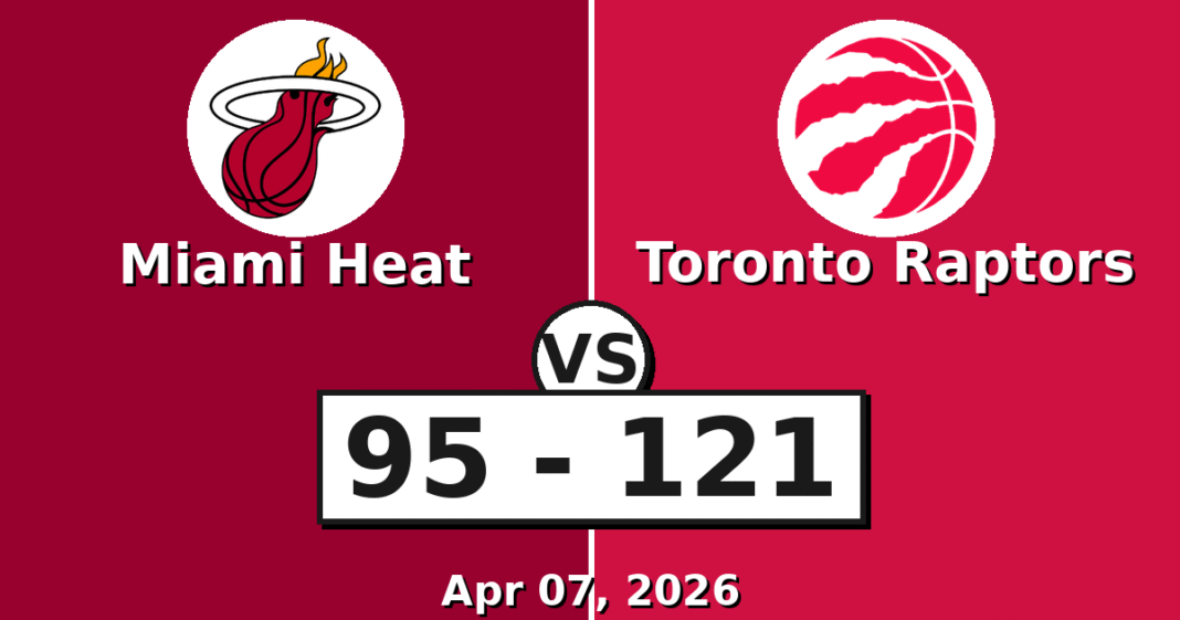 Miami Heat vs Toronto Raptors Match Player Stats (Apr 07, 2026)