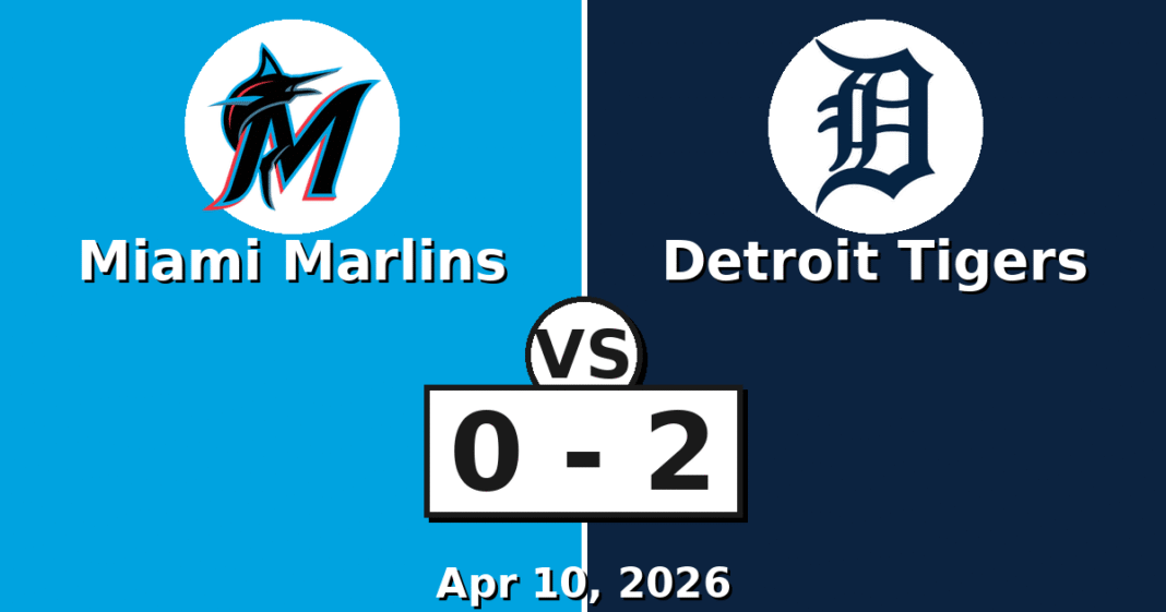 Miami Marlins vs Detroit Tigers Match Player Stats (Apr 10, 2026)
