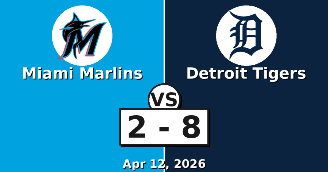 Miami Marlins vs Detroit Tigers Match Player Stats (Apr 12, 2026)